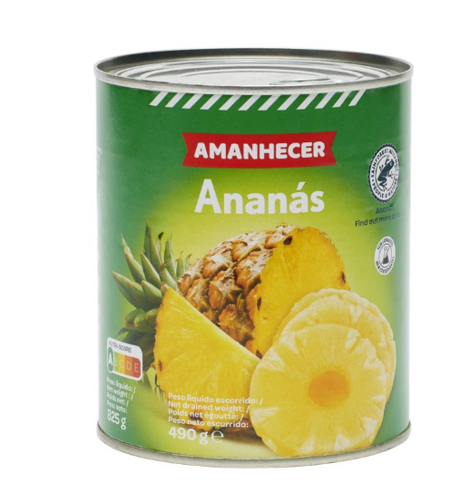 Amanhecer Pineapples 825g x 12
